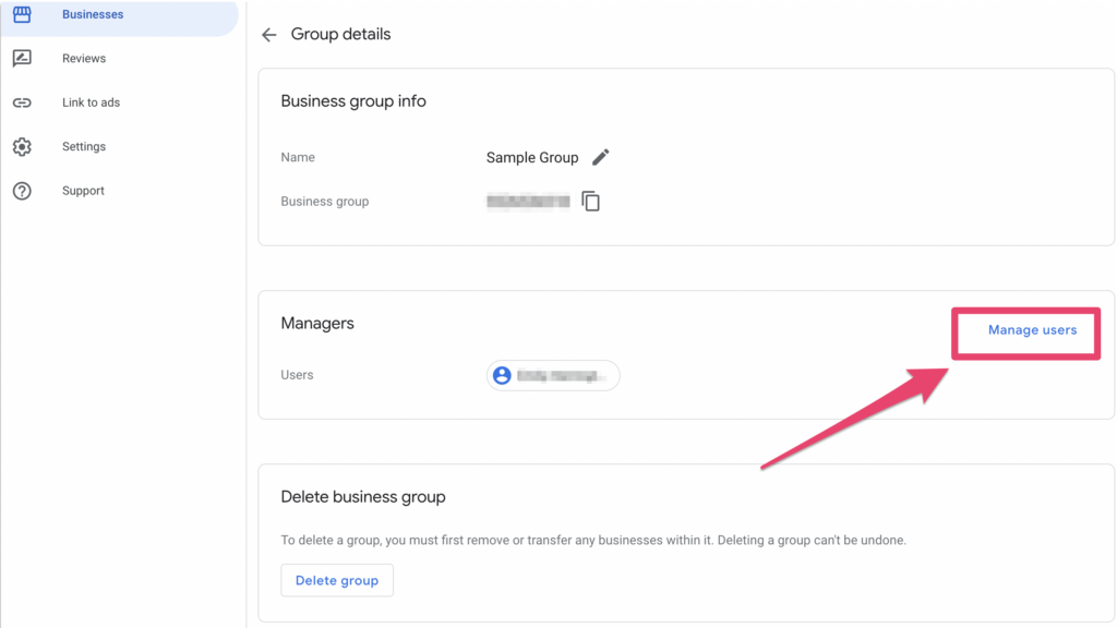 how to add users to google my business from a business group